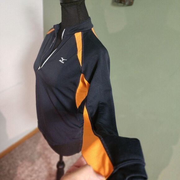 Mizuno athletic quarter zip reflective pullover Size S - Picture 2 of 4